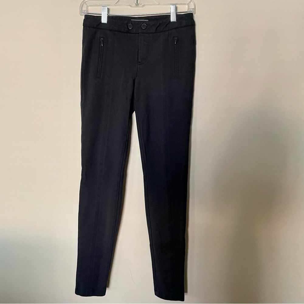 Vince Black Skinny Moto Pants